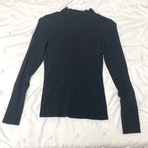 Free People tight black turtleneck